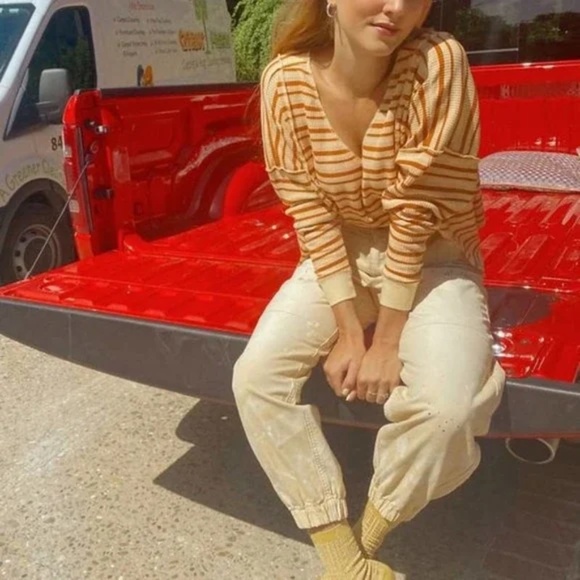 New Urban Outfitters Striped Thermal - Picture 1 of 4